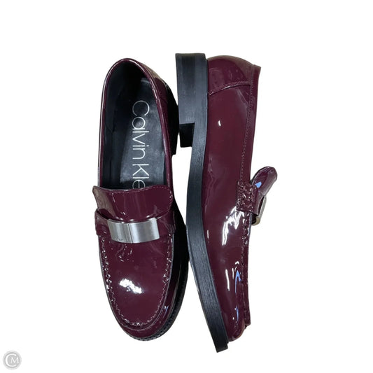 Shoes Flats By Calvin Klein In Red, Size: 10