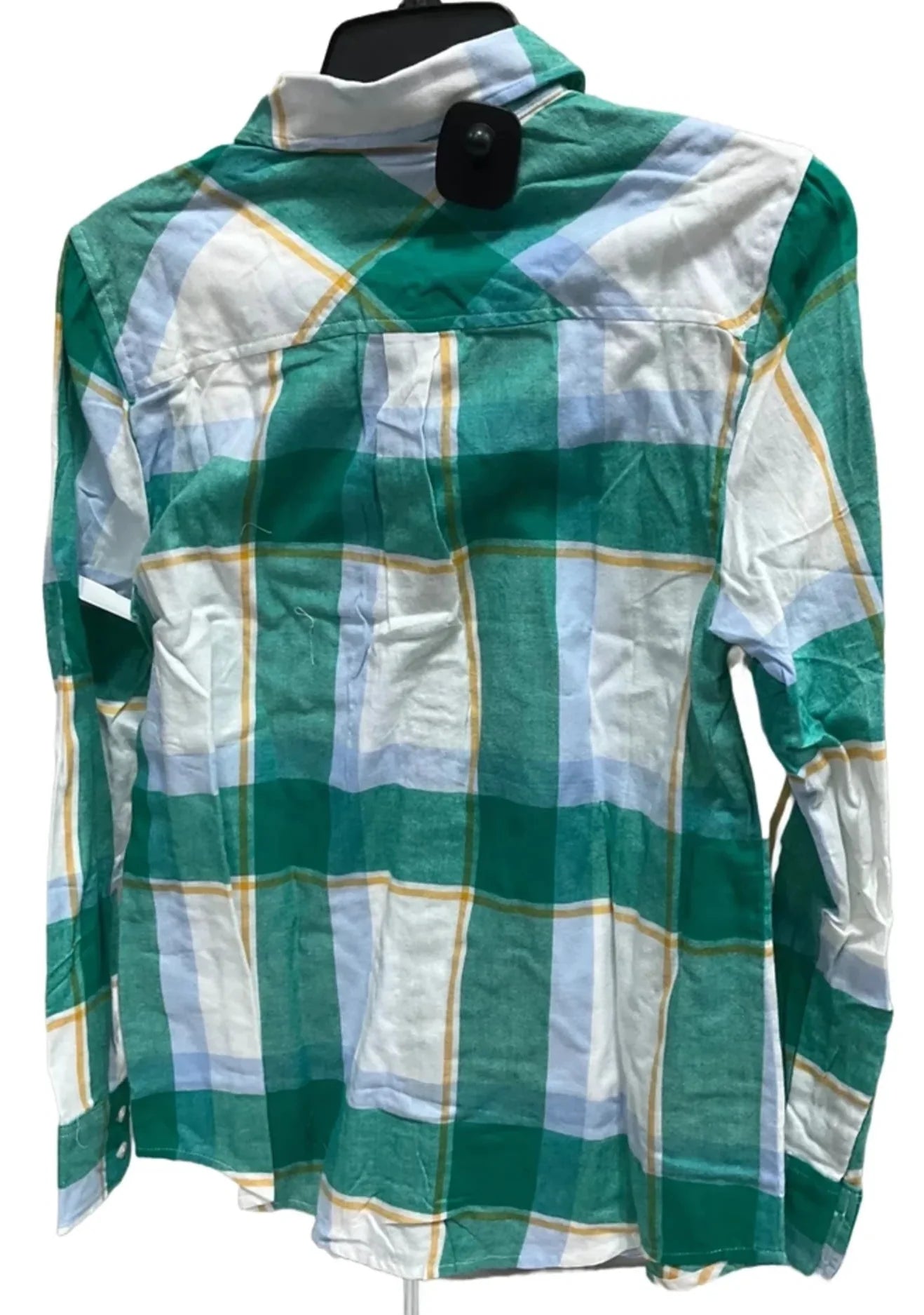 Top Long Sleeve By J. Crew In Plaid Pattern, Size: S