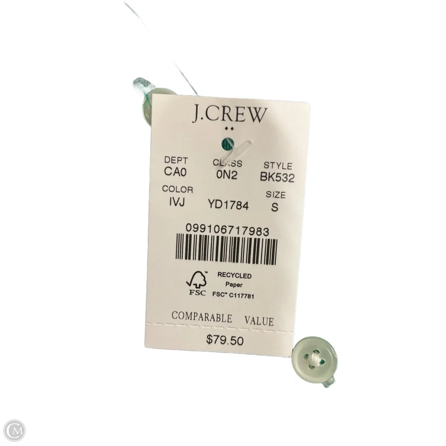 Top Long Sleeve By J. Crew In Plaid Pattern, Size: S