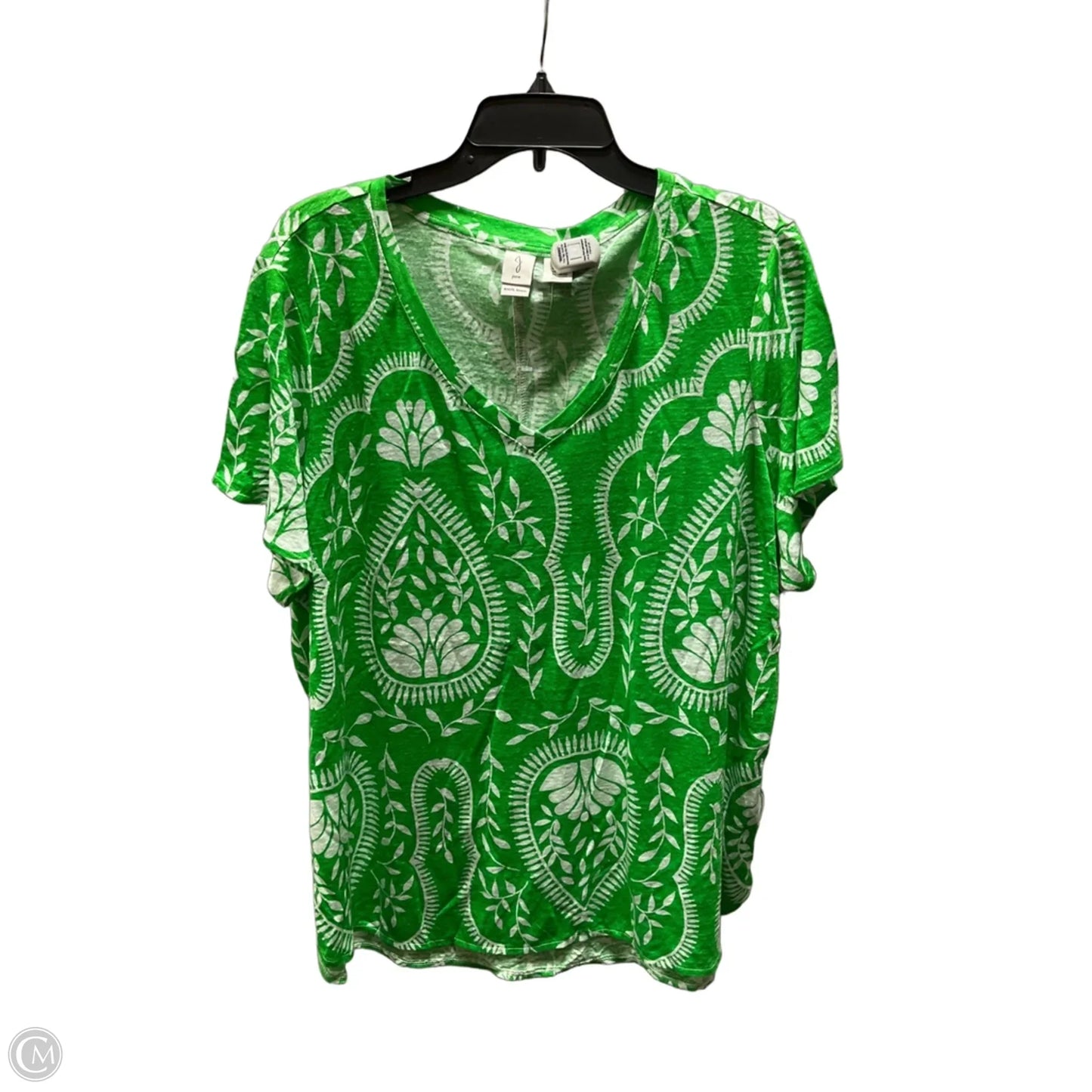 Top Short Sleeve By Joie In Green, Size: 2x