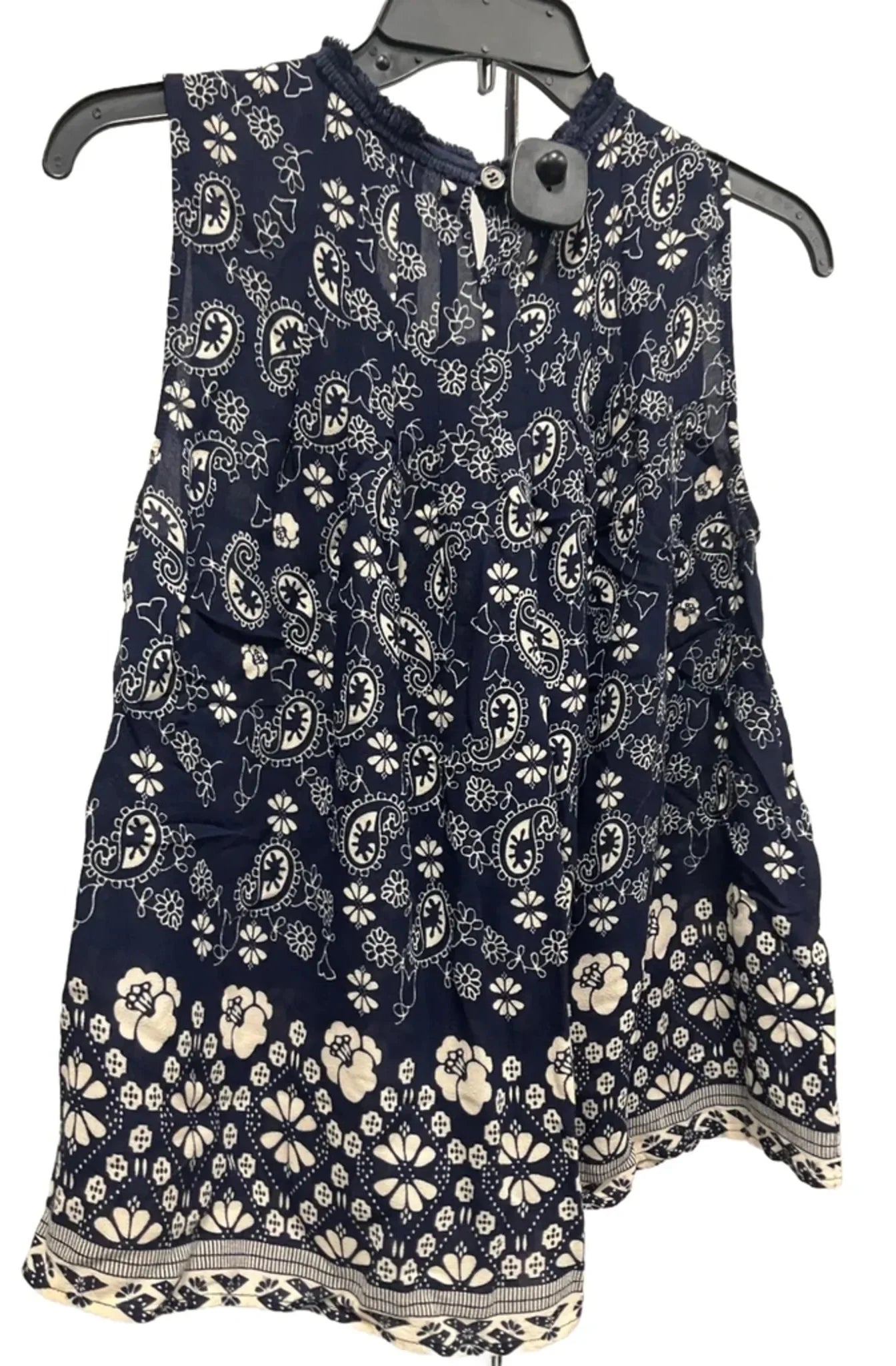 Top Sleeveless By Cma In Navy, Size: 10