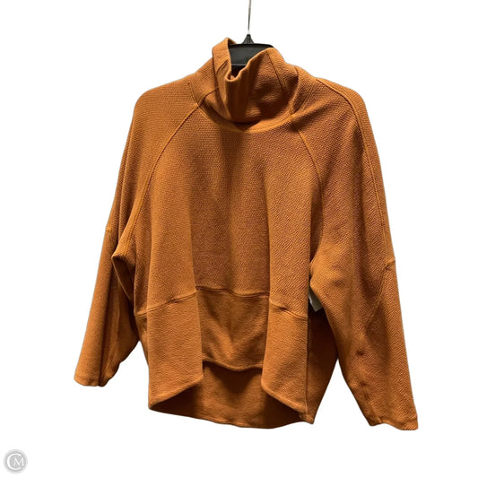 Athletic Top Long Sleeve Crewneck By Lululemon In Orange, Size: 6