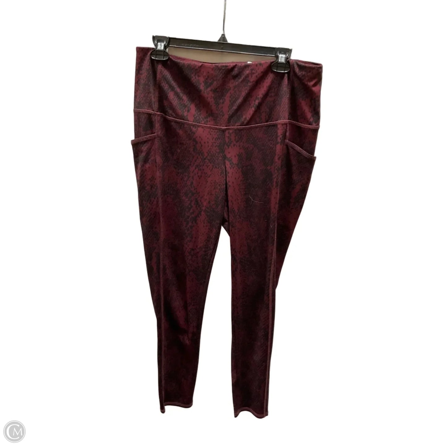Athletic Capris By Zenergy By Chicos In Red, Size: Xl