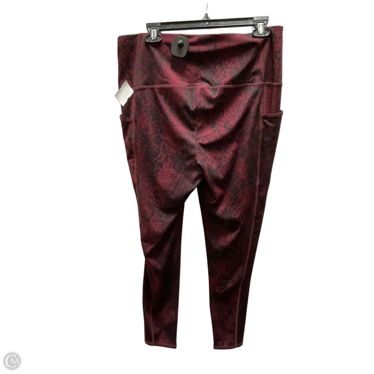 Athletic Capris By Zenergy By Chicos In Red, Size: Xl