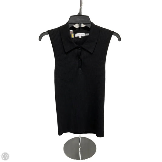 Top Sleeveless By Calvin Klein In Black, Size: M