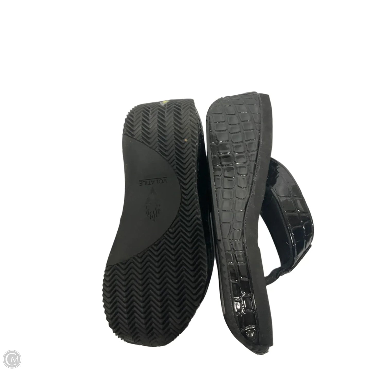 Sandals Heels Platform By Volatile In Black, Size: 7