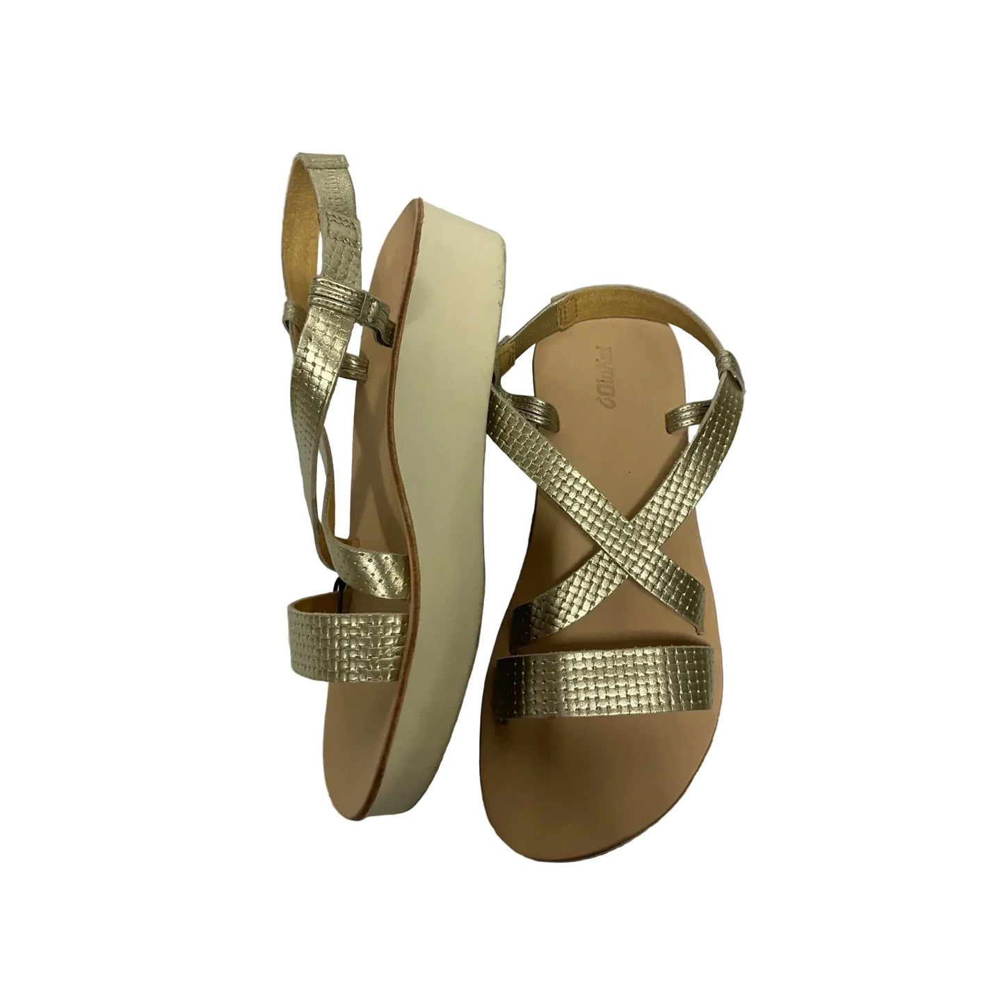 Sandals Heels Platform By Olukai In Gold, Size: 8