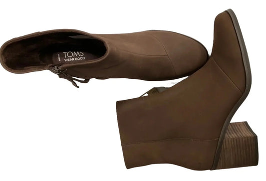 Boots Ankle Heels By Toms In Brown, Size: 11