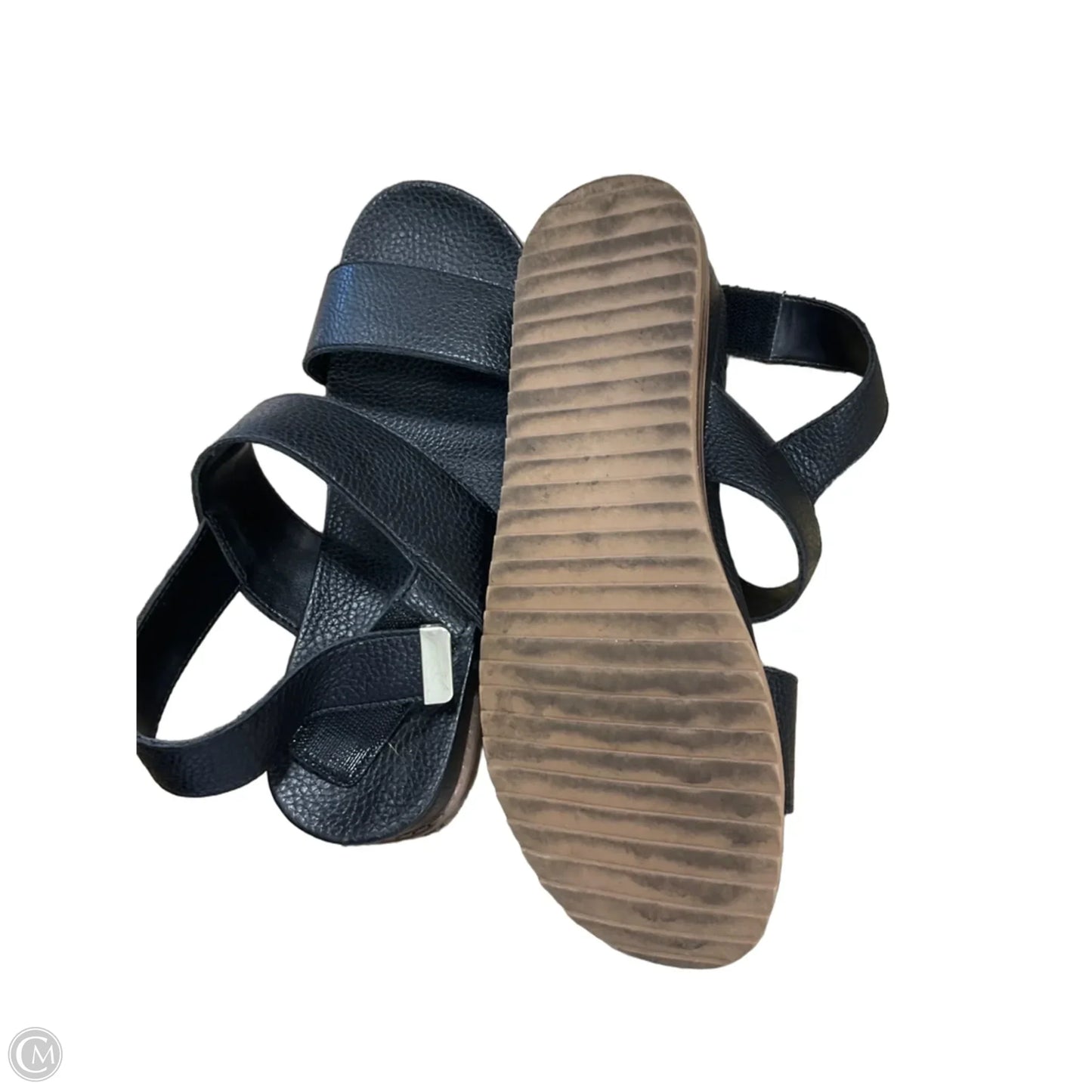 Sandals Heels Wedge By Cmc In Black, Size: 8