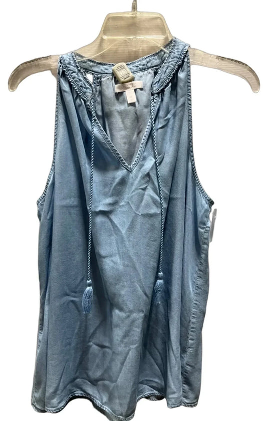 Top Sleeveless By Lc Lauren Conrad In Blue, Size: M
