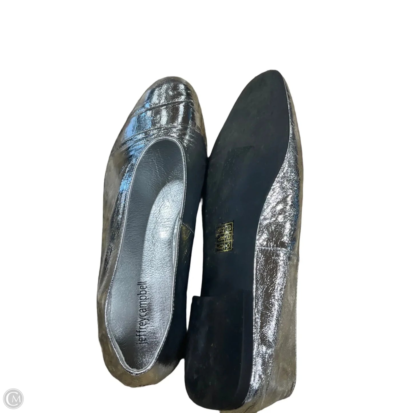Shoes Flats By Jeffrey Campbell In Silver, Size: 10