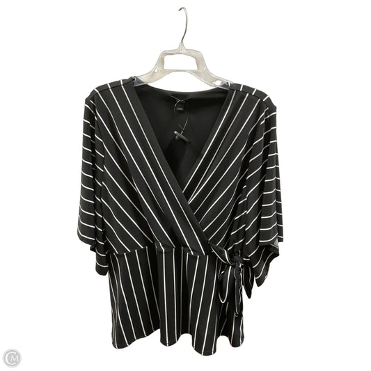 Top Short Sleeve By Alfani In Black, Size: L