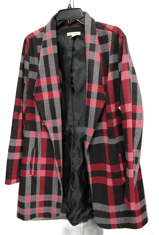 Coat Peacoat By Cato In Plaid Pattern, Size: Xl