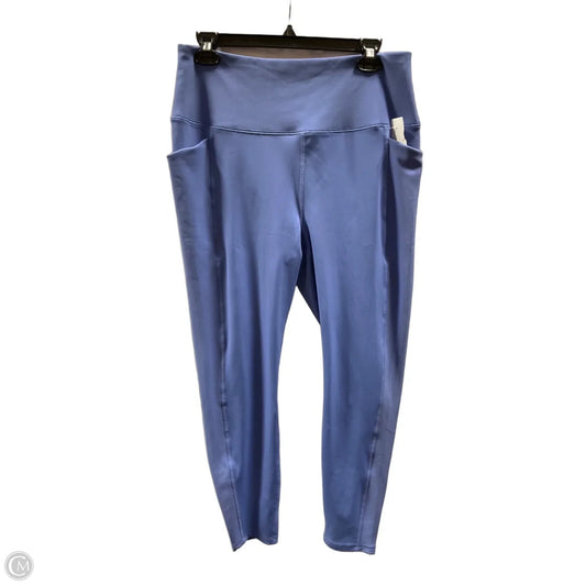 Athletic Leggings By Spyder In Blue, Size: Xl