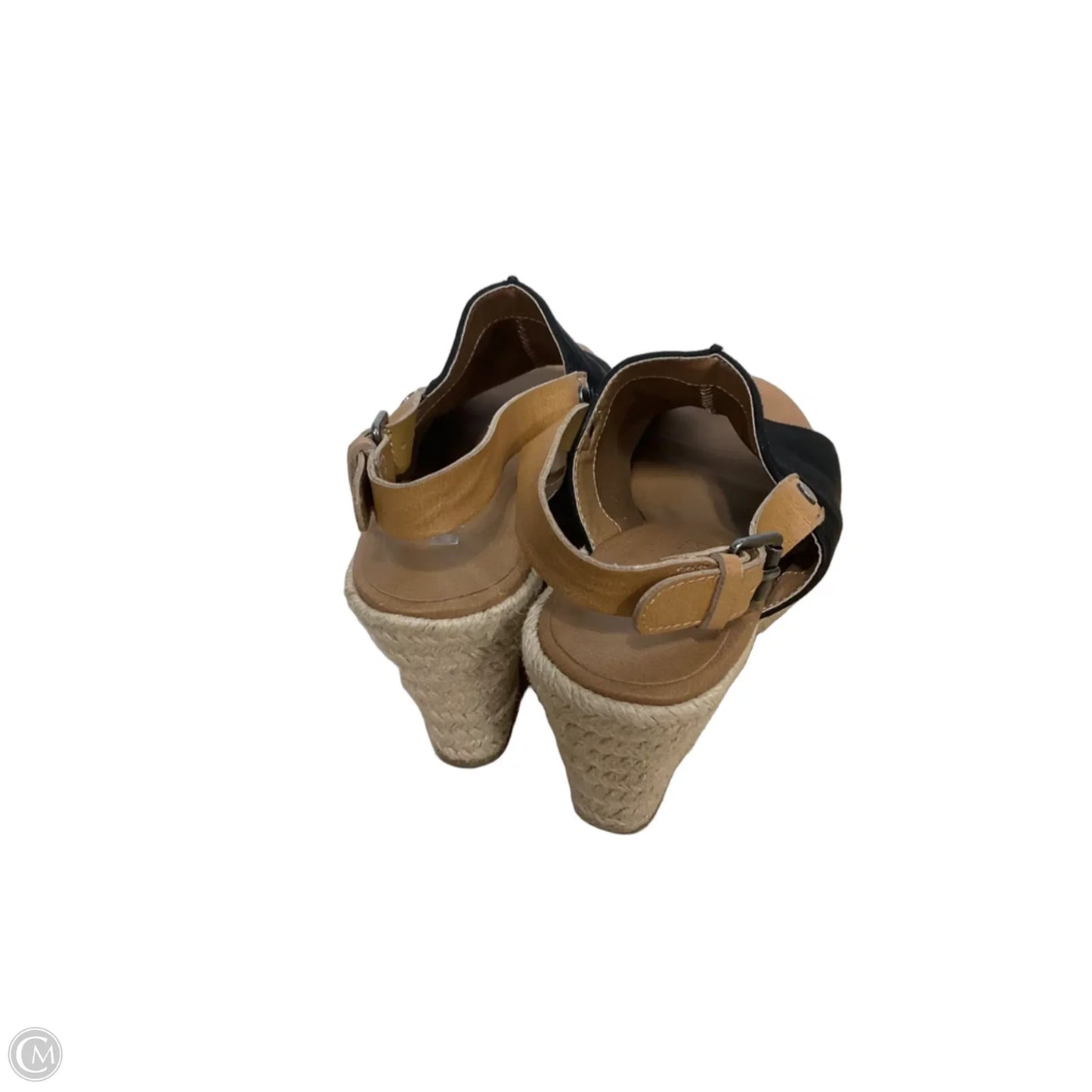 Sandals Heels Wedge By Cmc In Black, Size: 7