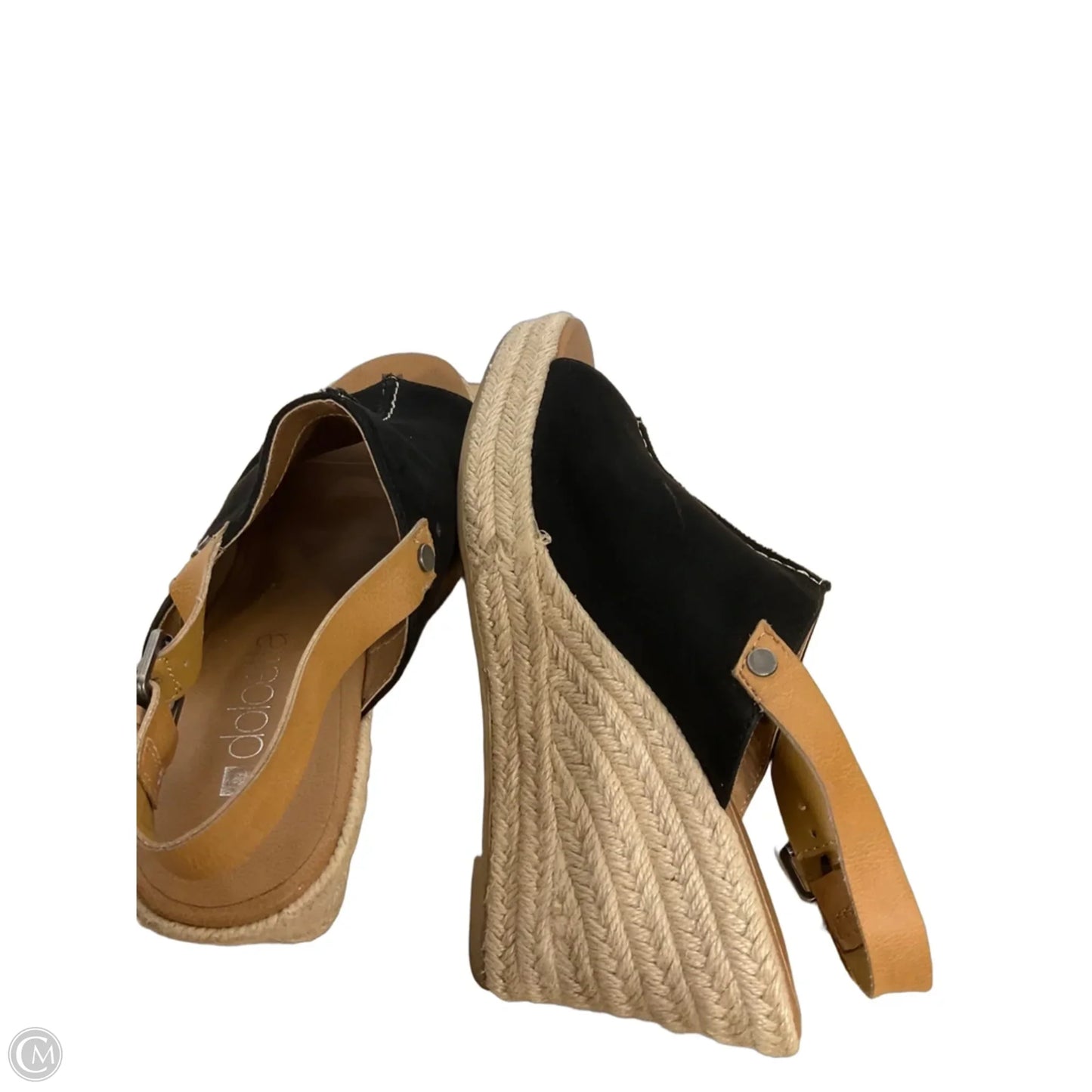 Sandals Heels Wedge By Cmc In Black, Size: 7