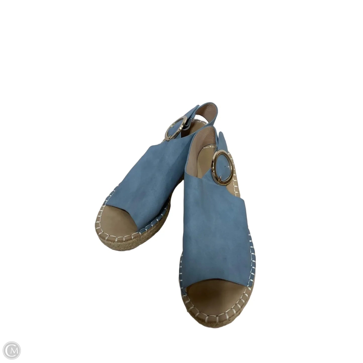 Sandals Heels Wedge By Catherine Malandrino In Blue, Size: 6.5