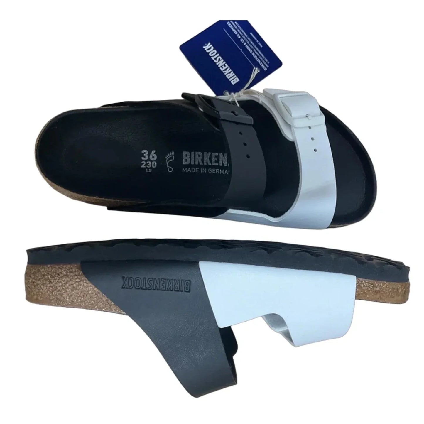 Sandals Flats By Birkenstock In Black, Size: 6