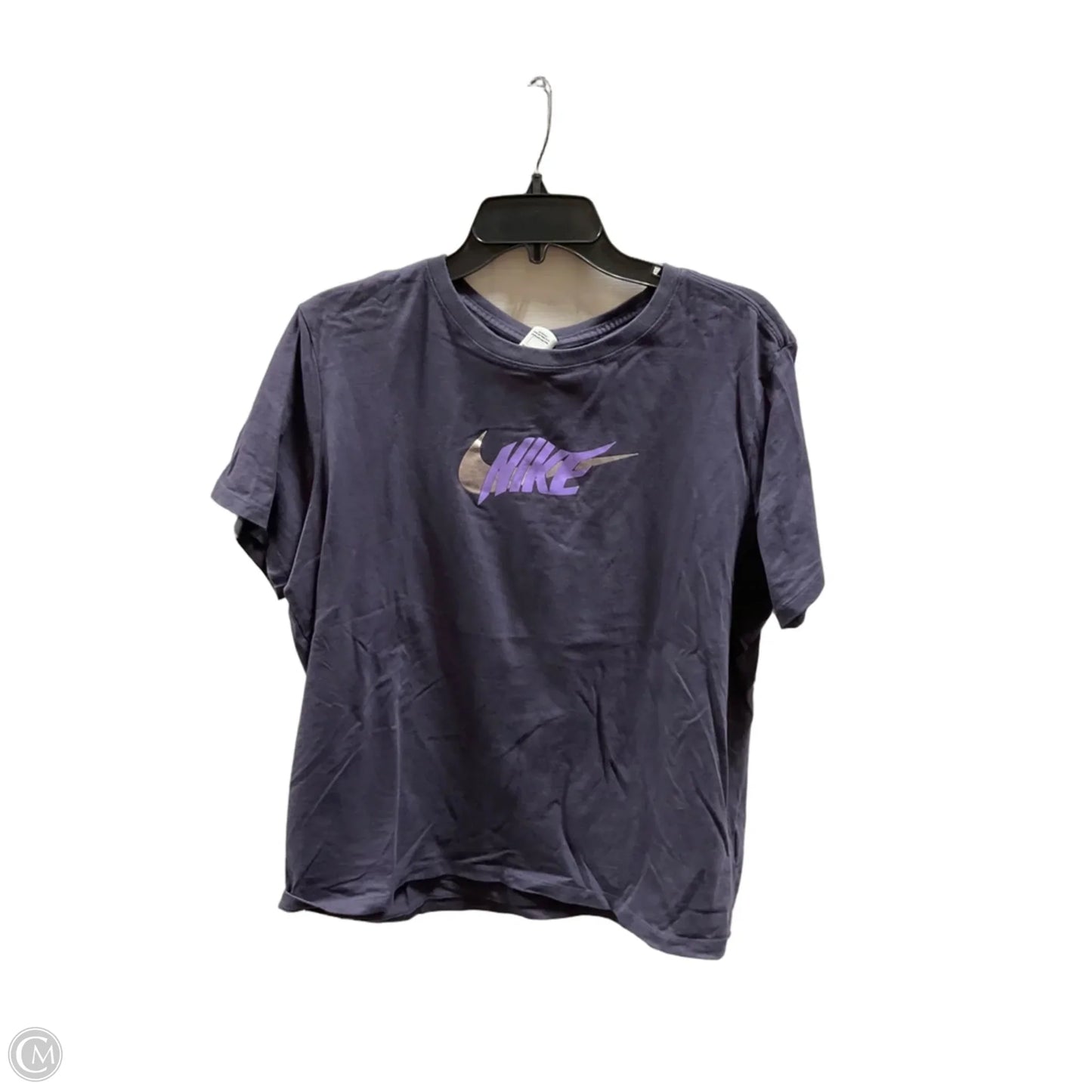 Athletic Top Short Sleeve By Nike Apparel In Purple, Size: Xl