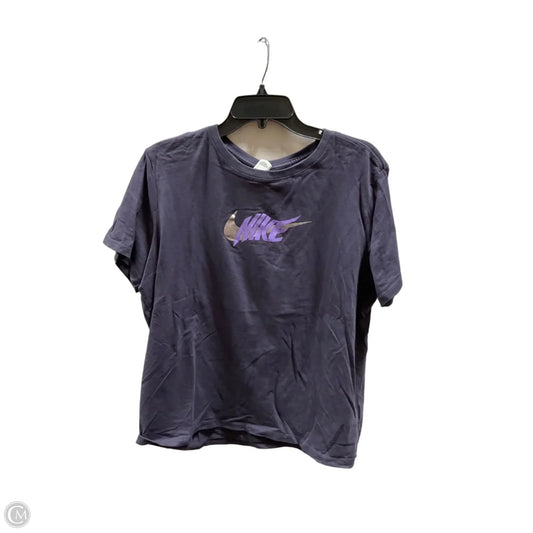 Athletic Top Short Sleeve By Nike Apparel In Purple, Size: Xl