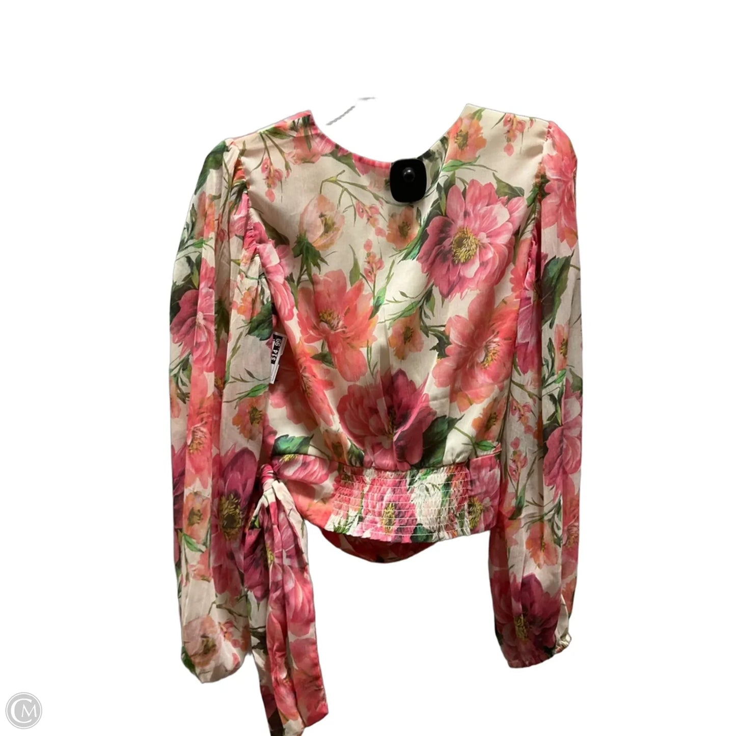 Top Long Sleeve By Express In Floral Print, Size: S