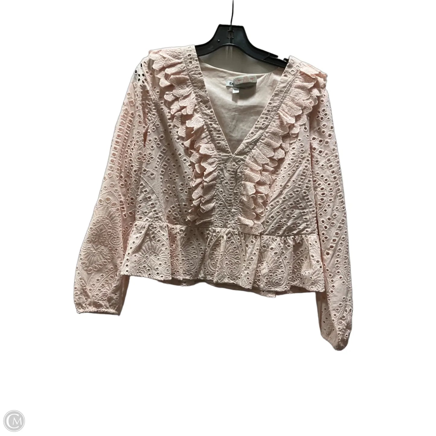 Top Long Sleeve By Express In Pink, Size: L