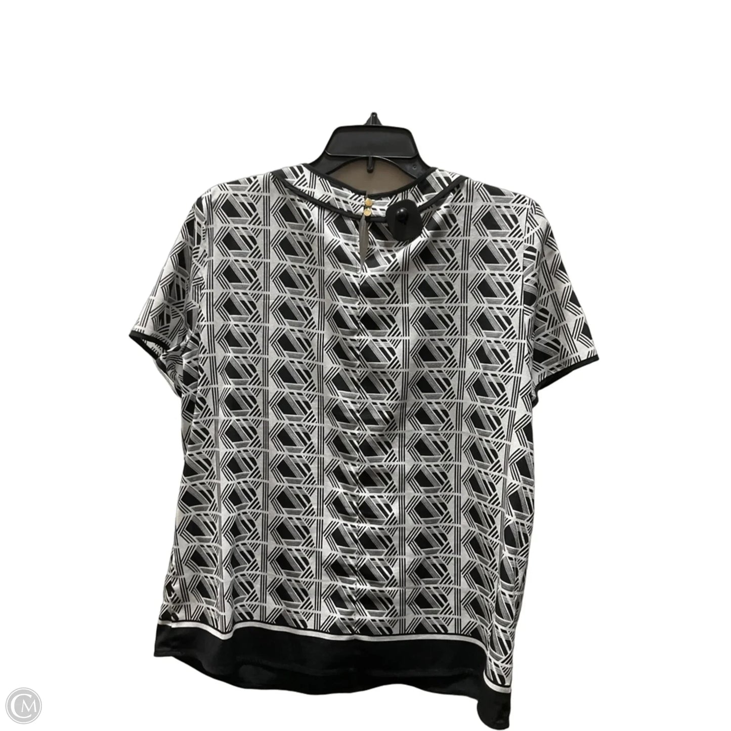 Top Short Sleeve By Karl Lagerfeld In Black, Size: L