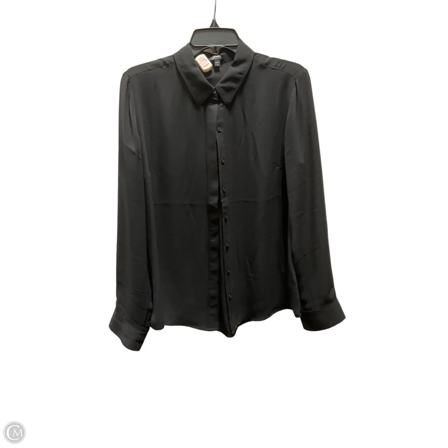 Blouse Long Sleeve By Express In Black, Size: M