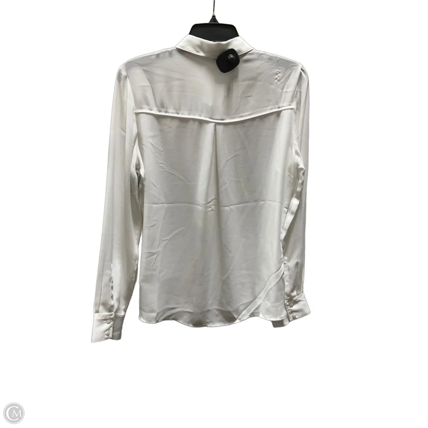 Blouse Long Sleeve By Express In White, Size: M