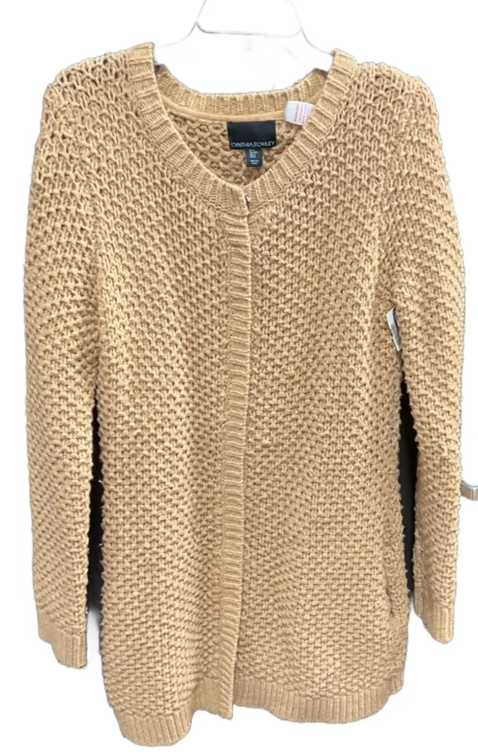 Sweater Cardigan By Cynthia Rowley In Tan, Size: S