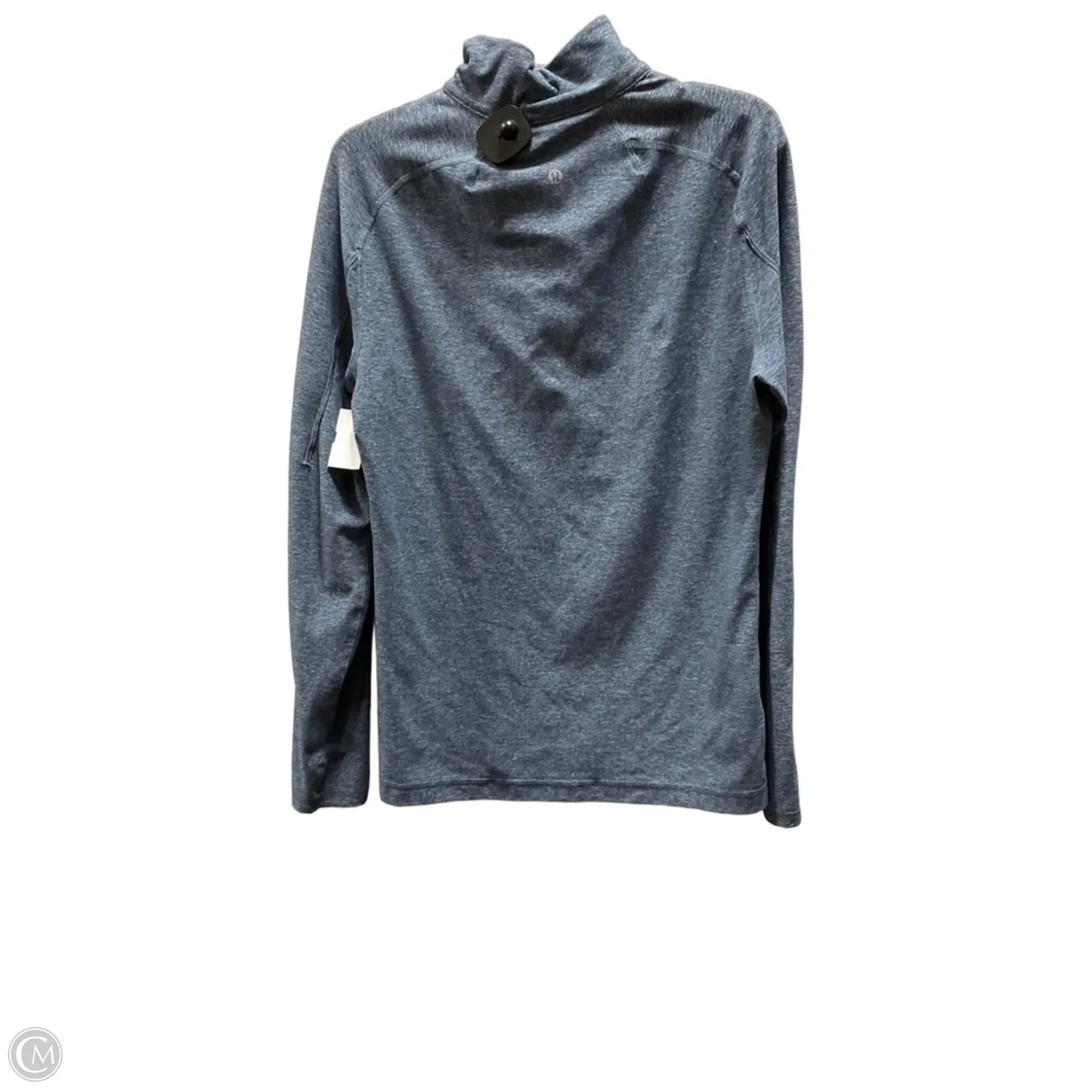 Athletic Top Long Sleeve Collar By Lululemon In Blue, Size: M