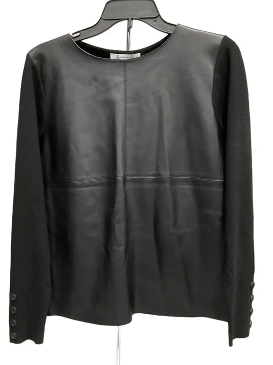 Top Long Sleeve By Sioni In Black, Size: S