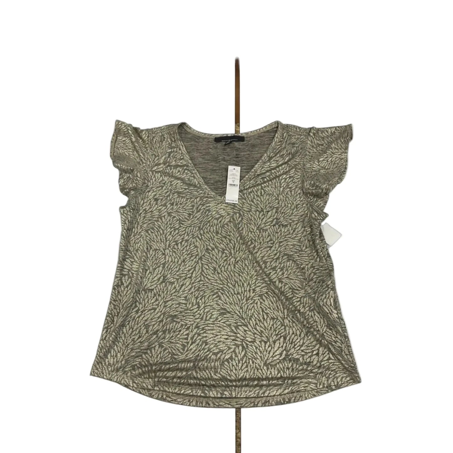 Top Short Sleeve By White House Black Market In Gold, Size: M