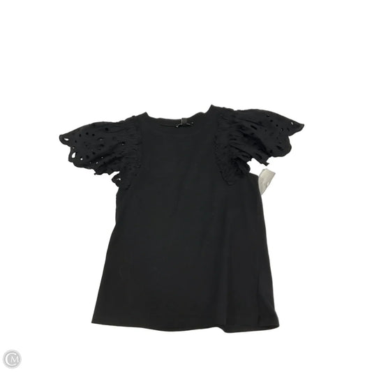 Top Short Sleeve By Express In Black, Size: Xs
