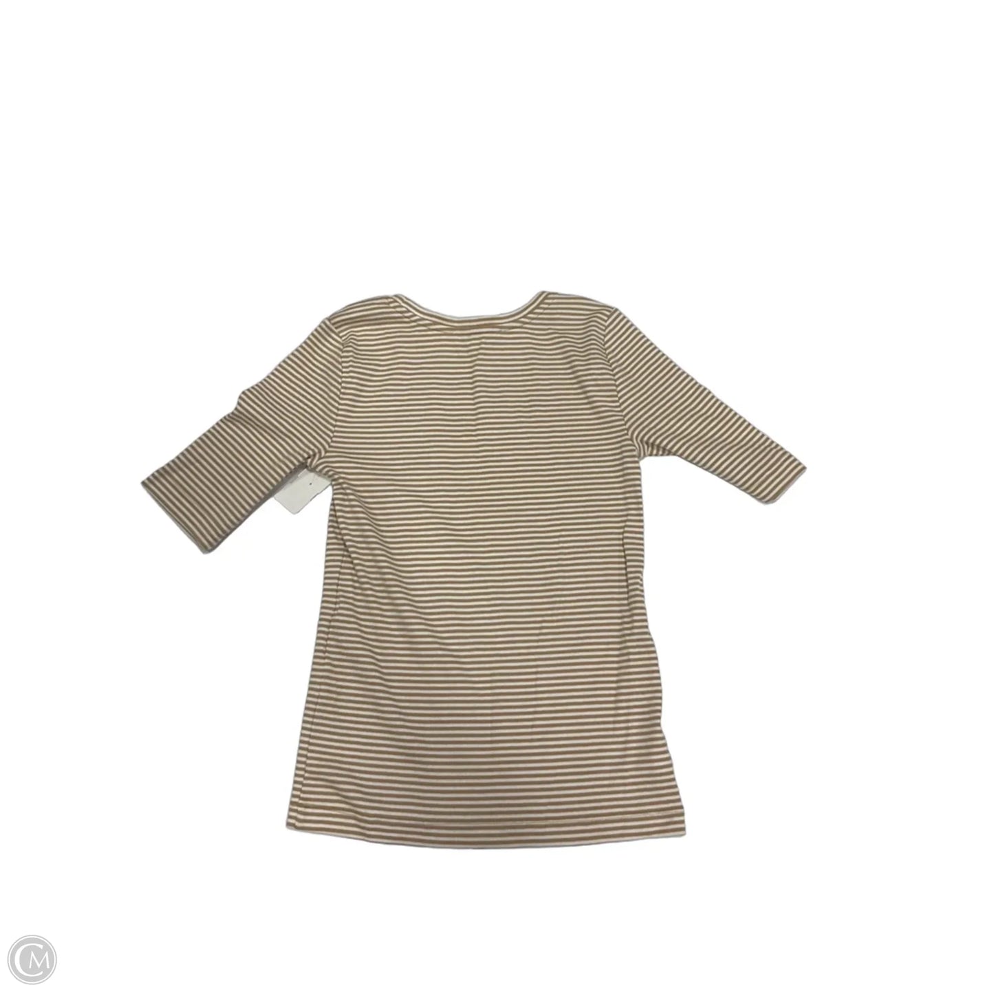 Top Short Sleeve By Loft In Striped Pattern, Size: M