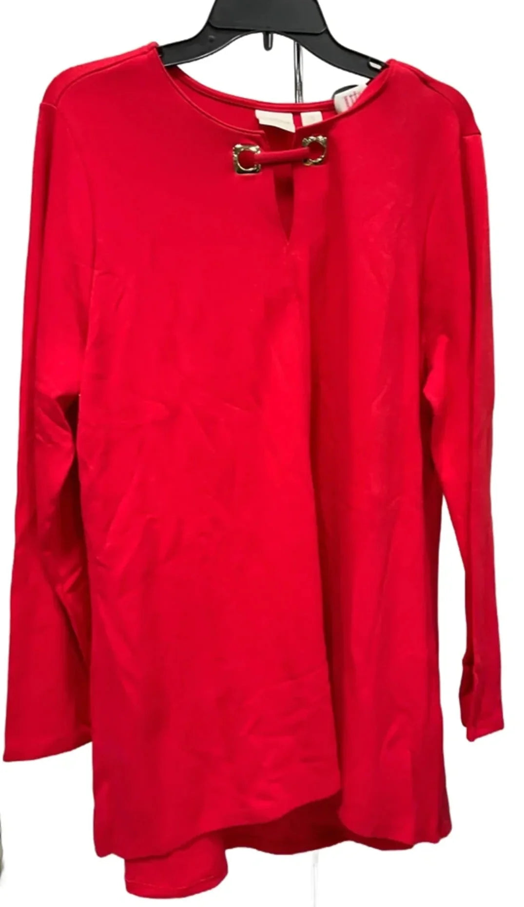 Top Long Sleeve By Chicos In Red, Size: Xl