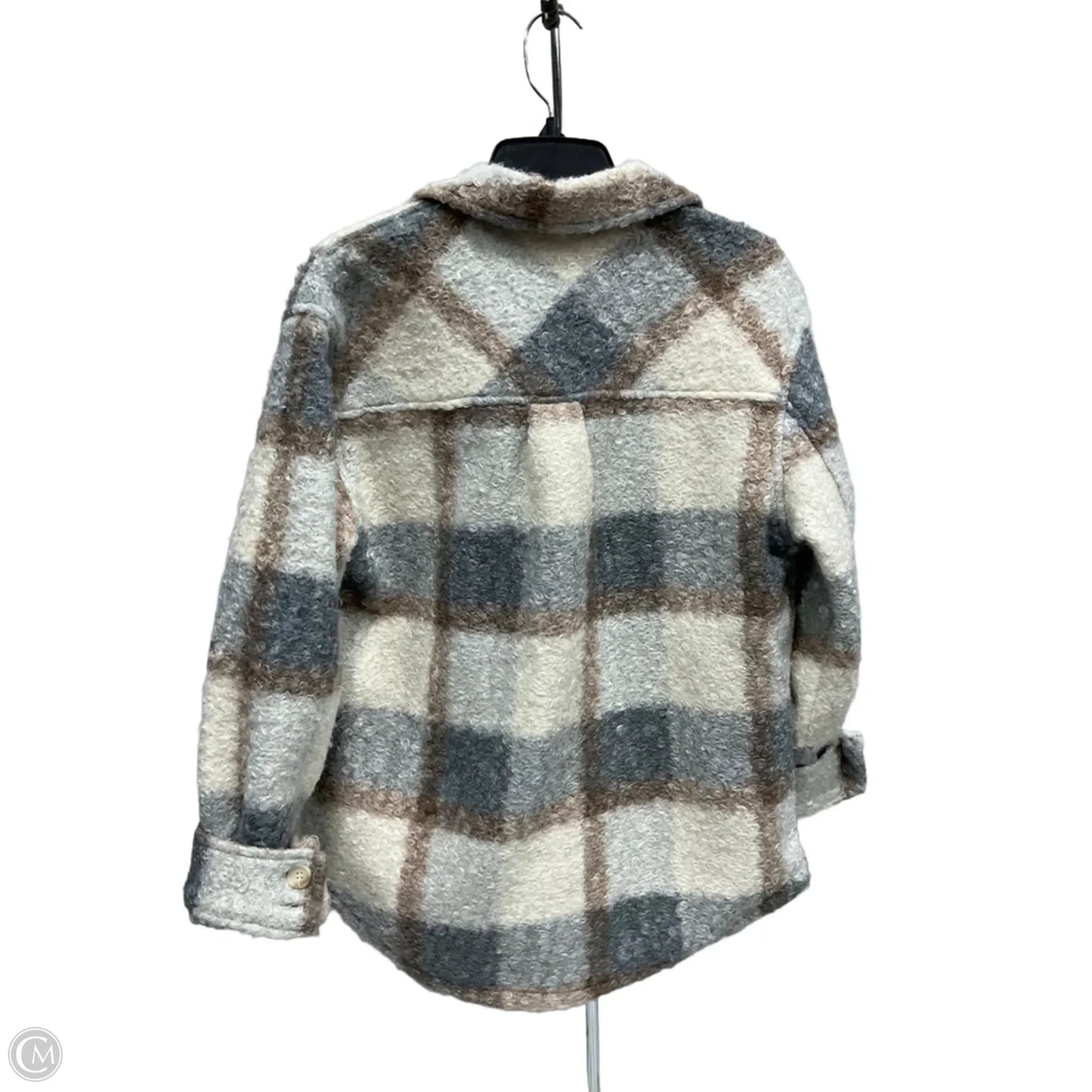 Coat Faux Fur & Sherpa By Stoosh In Grey, Size: S