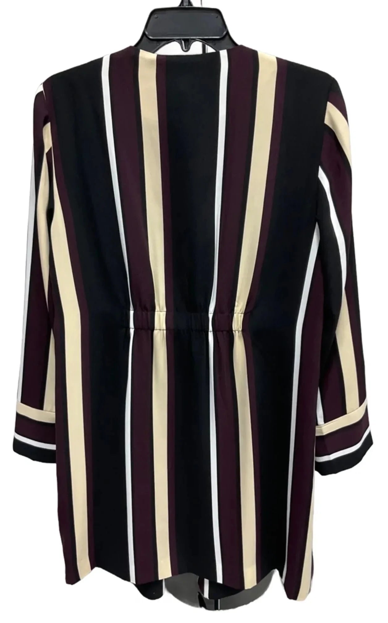 Blazer By Chicos In Striped Pattern, Size: M