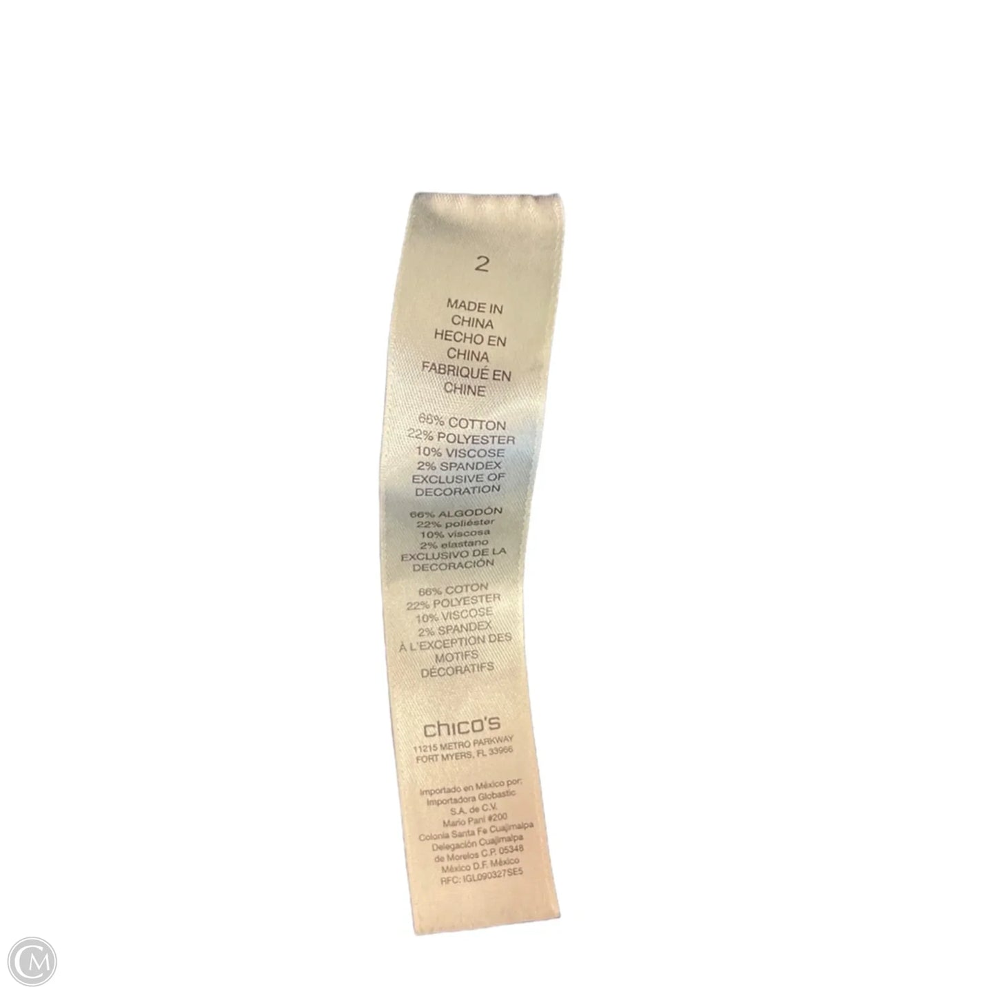 Jeans Skinny By Chicos In Blue, Size: L