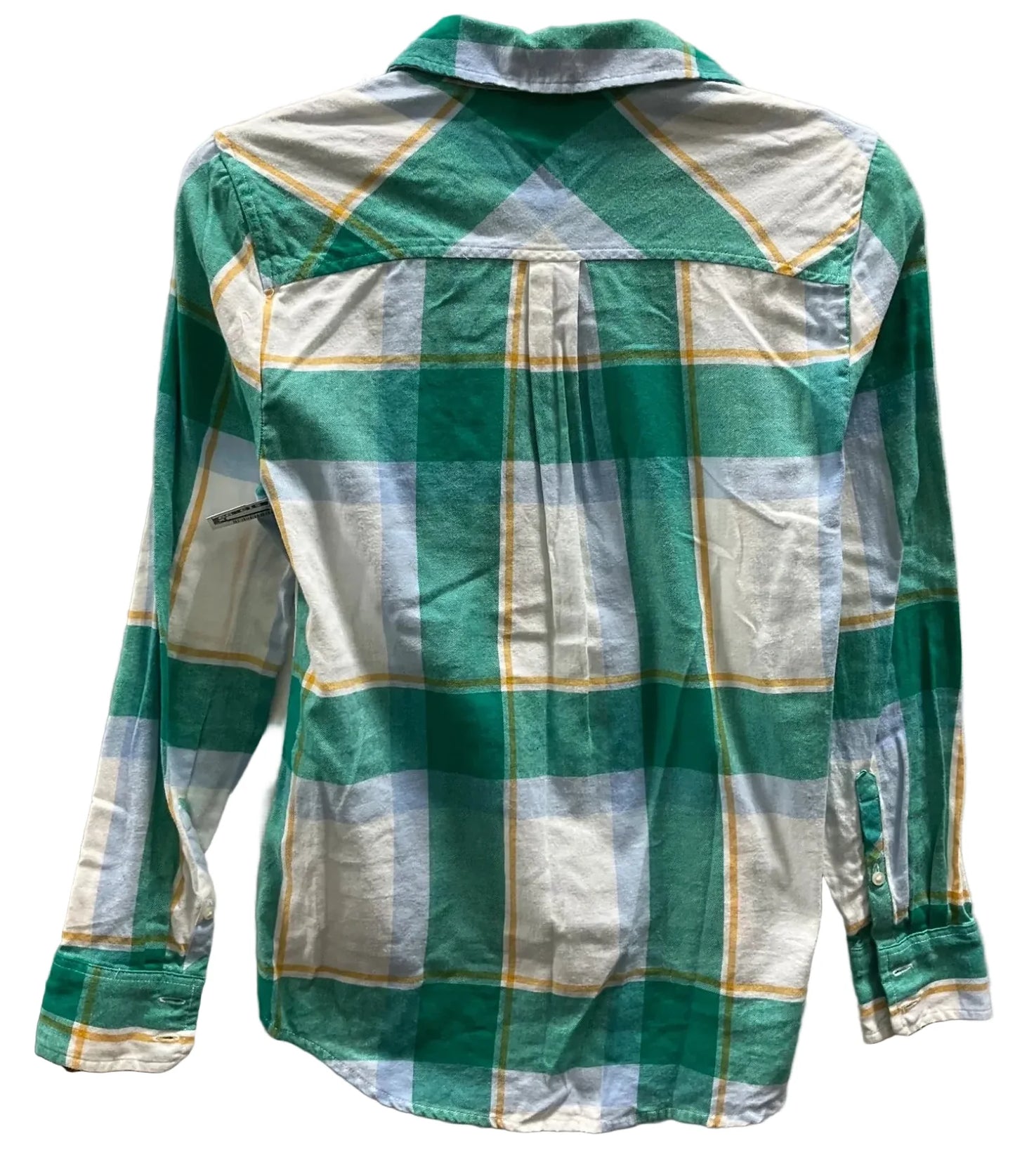 Top Long Sleeve By J. Crew In Plaid Pattern, Size: Xs