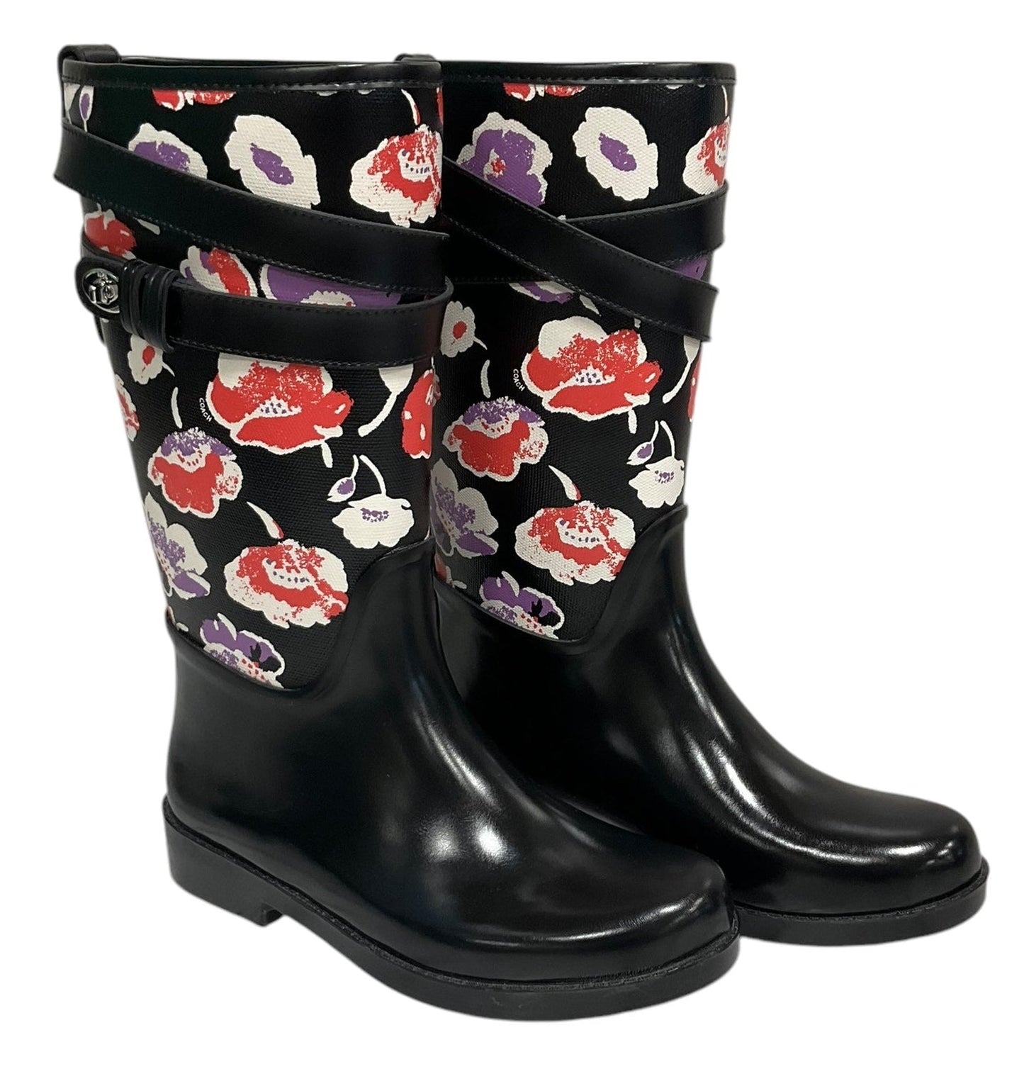 Boots Rain By Coach In Black, Size: 6