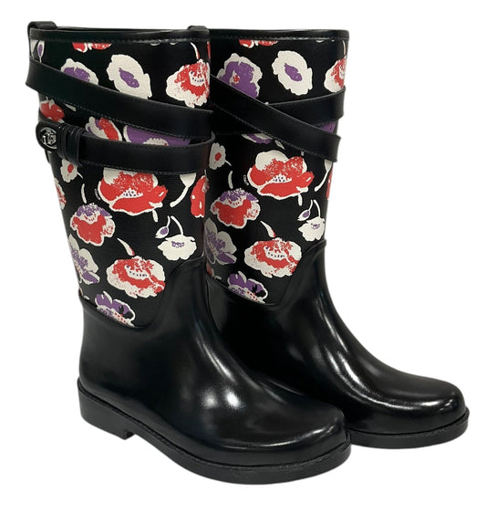 Boots Rain By Coach In Black, Size: 6