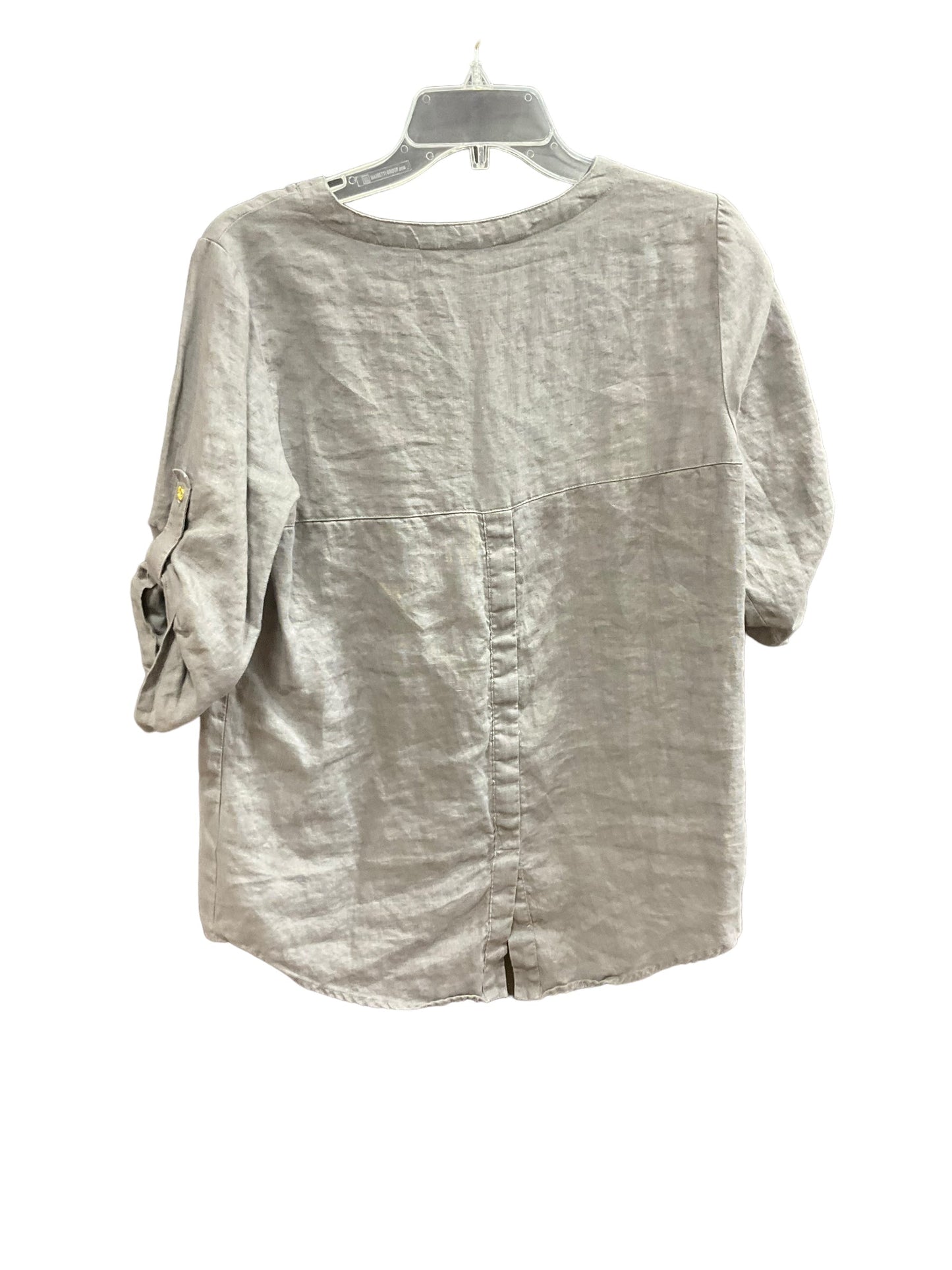 Grey Top Short Sleeve Ellen Tracy, Size S