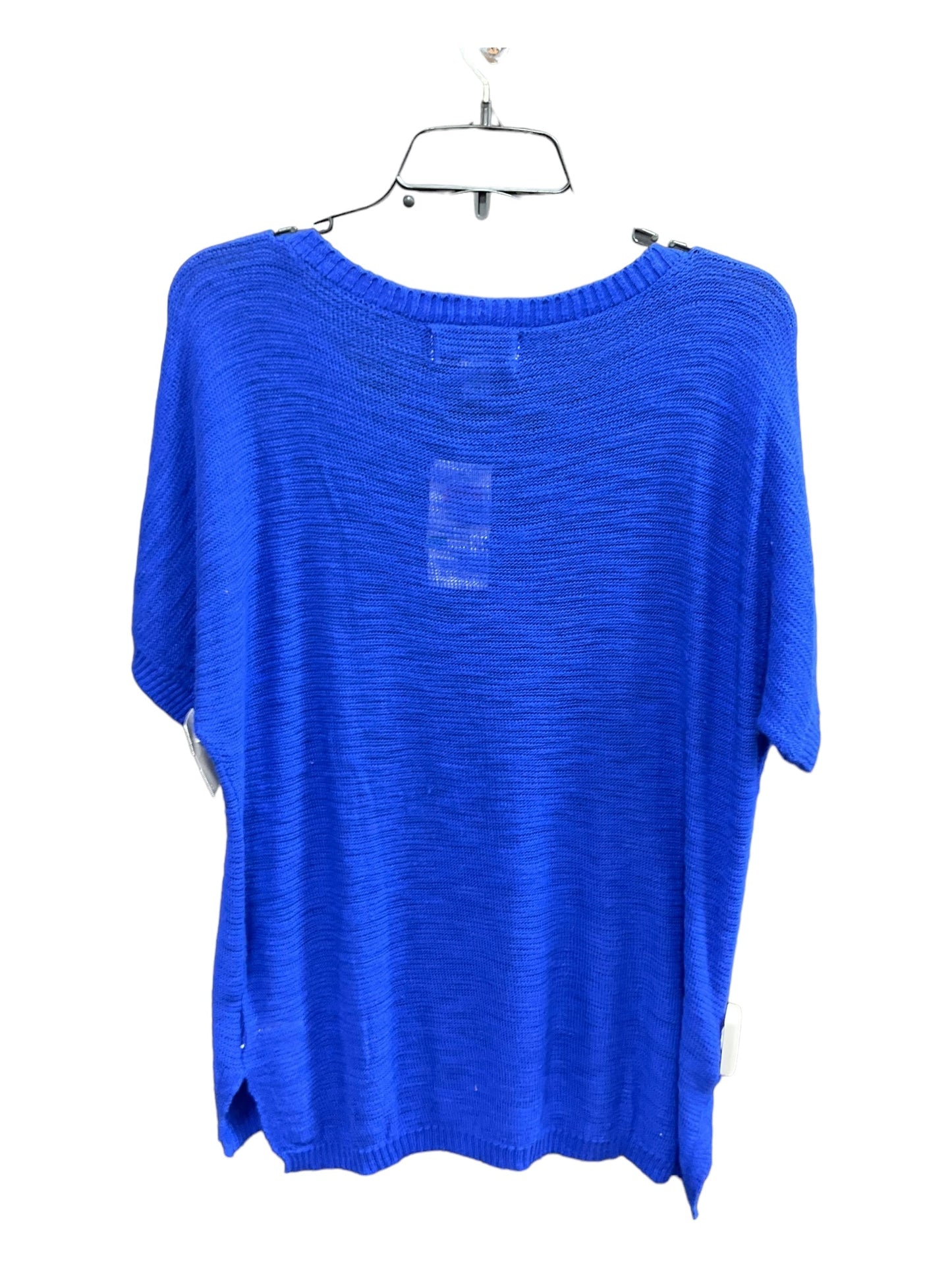 Royal Blue Sweater Short Sleeve Hampshire Studio, Size L