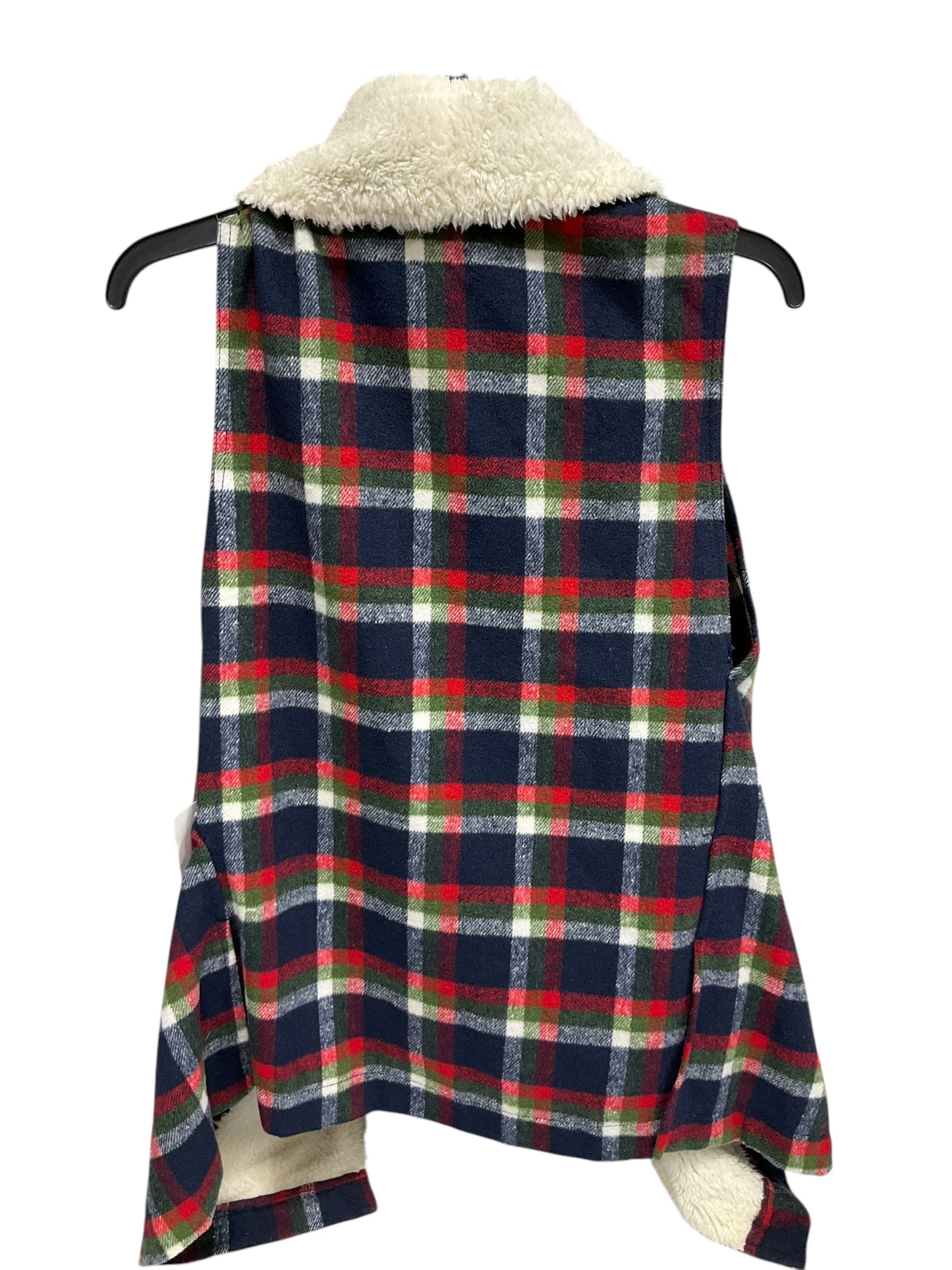 Vest Fleece By Hem & Thread In Plaid, Size: M