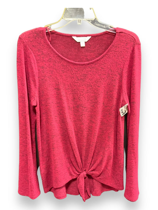 Red Top Long Sleeve Lc Lauren Conrad, Size S