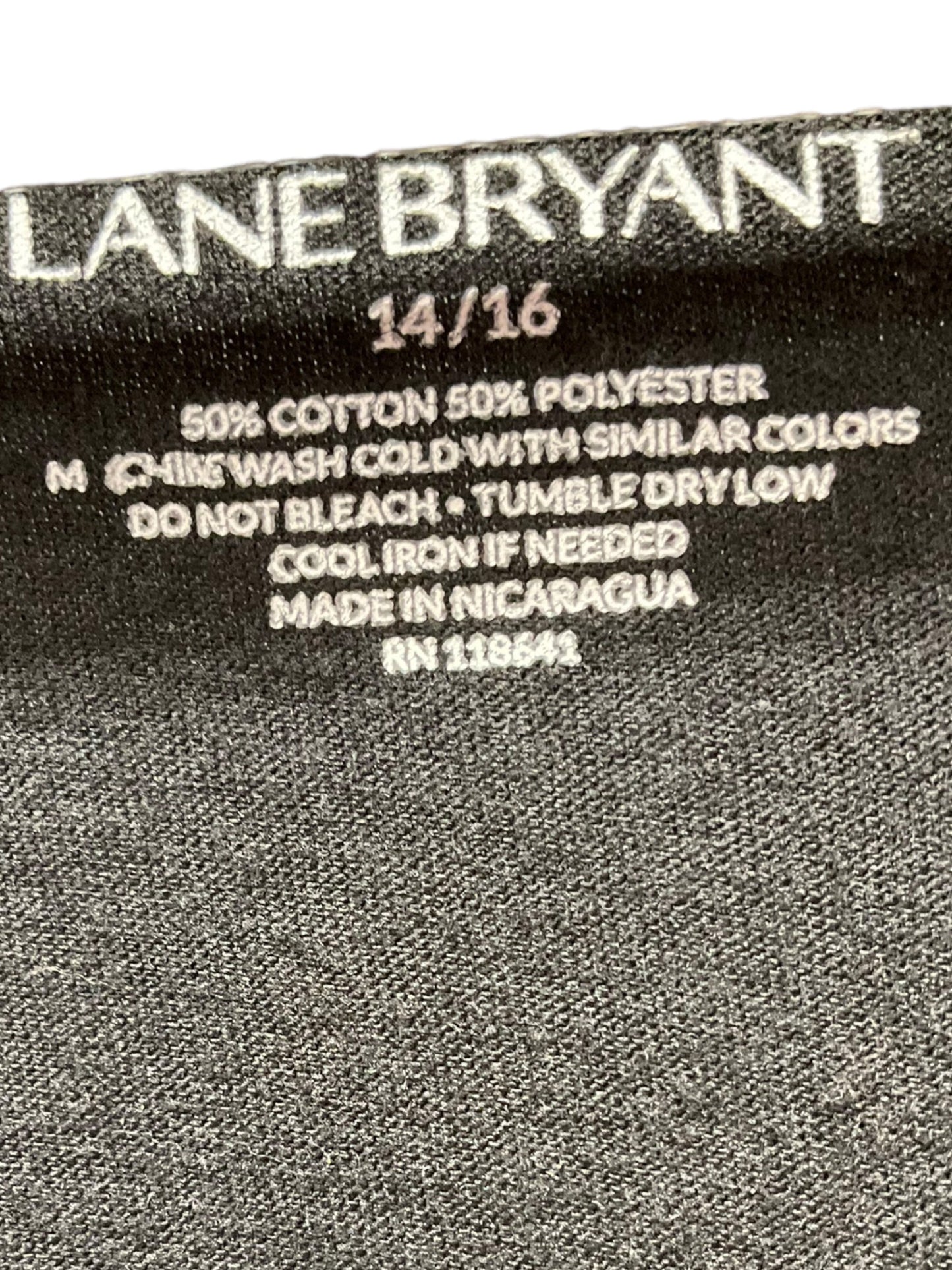 Black Top Short Sleeve Basic Lane Bryant, Size Xl