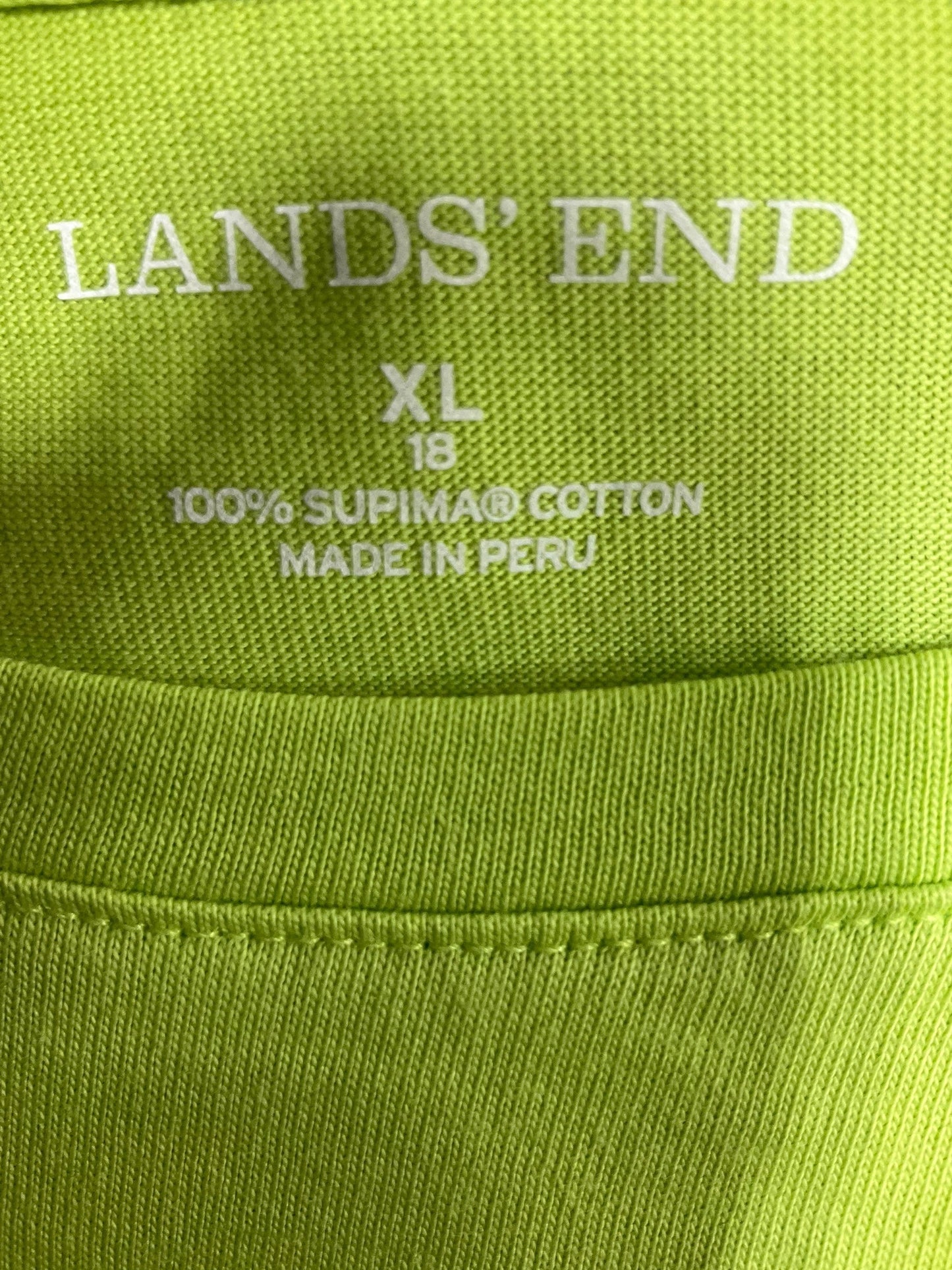 Top Long Sleeve Basic By Lands End In Green, Size: Xl