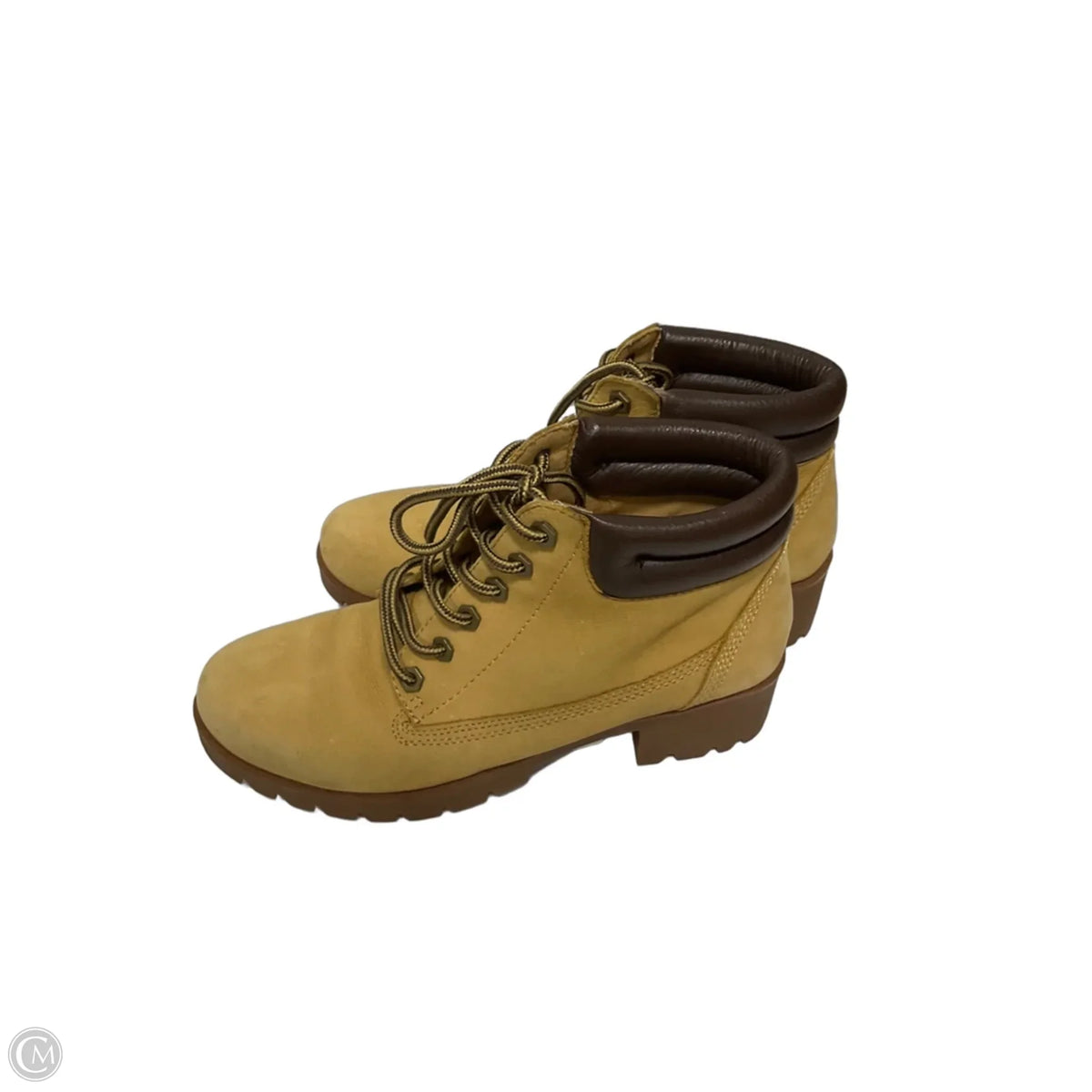 Boots Ankle Heels By Aldo In Tan, Size: 8.5