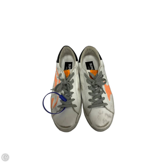 Shoes Luxury Designer By Golden Goose In Black & Orange, Size: 9